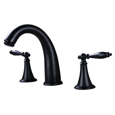 China Three-hotel antique water faucet hot and cold faucet bathroom faucets luxury metered basin faucet brass faucet for bathroom for sale