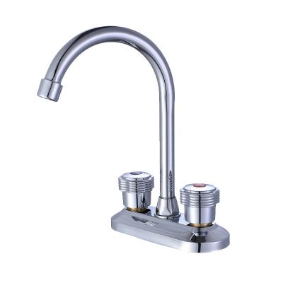 China Hot Sale Metered Faucets Brass Chromed Double Handle Toilet Faucet Hot And Cold Water Faucet for sale