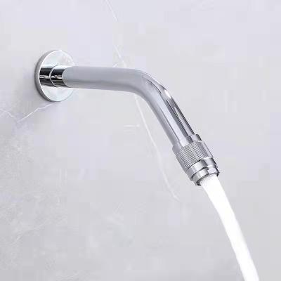 China Without Slide Bar Model New Brass Body Wall Mounted Bathroom Basin Faucet Cold Water Luxury Black Faucet for sale