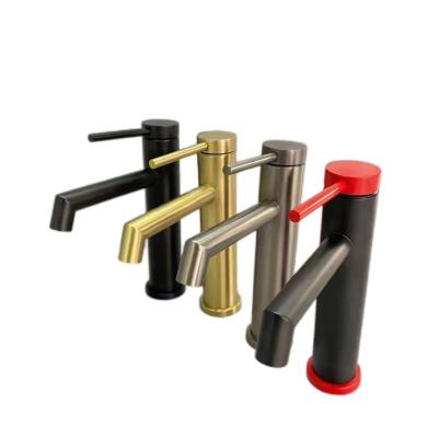 China Hot Gold Metered Gray Red Faucet Black OEM High Quality Body Single Lever Water Tap Mixer Tap Basin SUS304 Faucets for sale