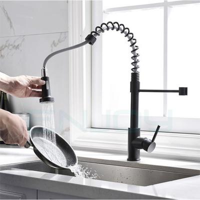 China Pull Out Spray Best Selling Pull Out Single Handle Kitchen Sink Deck Mounted Sprayer Faucet for sale