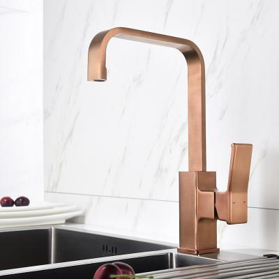 China High Quality Brass Metered Faucets Kitchen Sink Faucet Mixer Tap Hot And Cold Water Luxury Kitchen Faucet for sale