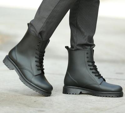 China SunNY Everest Men Rainboots Waterproof Water Shoes Lace Up Boots Shoes Rain Boots Male Martin Boots Non - Slip Cooks Work Garden Shoe 44 for sale