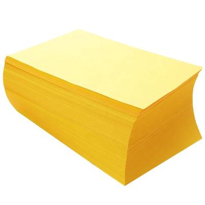 China Wholesale 80G A4 Spot Color Copy Paper Office Printing Paper Lemon Yellow Office Supplies Colored Paper Lemon Yellow FYZ for sale