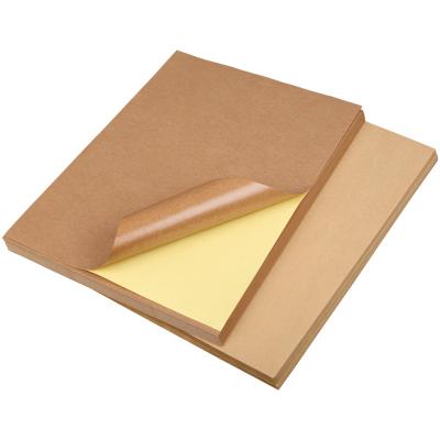 China Kraft Paper High Quality Color A4 Size Self Adhesive Sticker Paper for sale