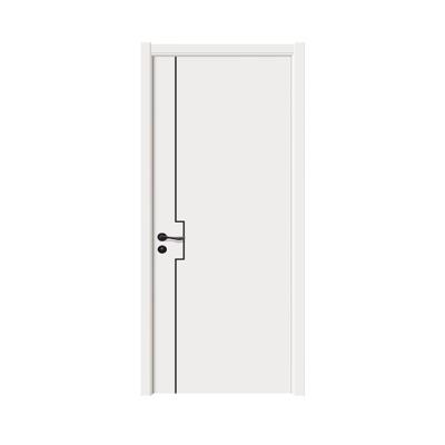 China Factory Price Black Color Wood Waterproof Plastic Composite Door WPC Interior Doors for sale