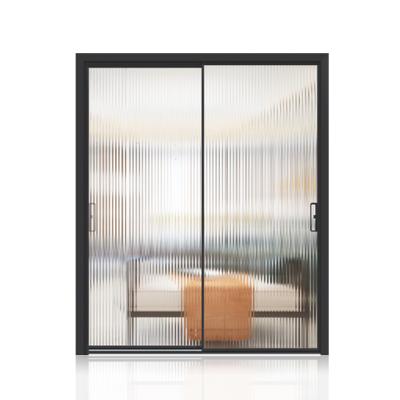 China Waterproof aluminum glass sliding doors light luxury style with aluminum alloy frame for sale