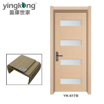 China High Quality Waterproof WPC Door With WPC Door Frame For Interior Door YK-617B for sale