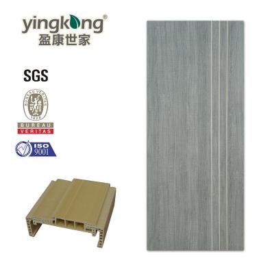 China Waterproof Modern Dubai Plastic Panel Composite Waterproof Polish Wood Use WPC Wooden Door for sale