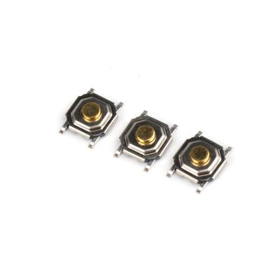 China Appliance Tact Switch 4PIN Square 4*4*1.7MM Board Small Waterproof Copper Micro Main Switch Button for sale