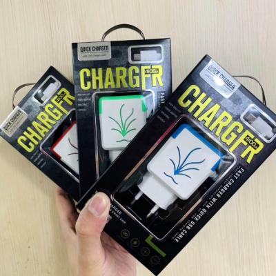 China Mobile Phone Tablet Charging OEM Travel Charger 3USB LED Light Cable Charger With Universal Micro USB Cable Charger For All Mobile Phone for sale