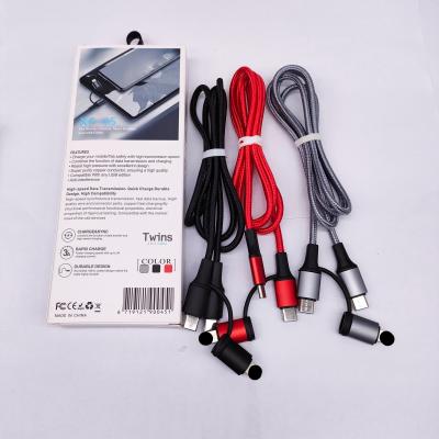 China Quick Charging Wholesale 2 IN 1 Fast Charging Cable USB C IOS PD 20W Nylon Charger Cable For iPhone Type C To Type C PD USB Fast Charging Cable for sale