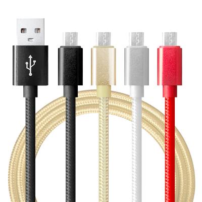 China Quick Charging Speed ​​3ft 6ft 10ft In Stock Nylon Braided USB Charging Cable For Micro Type C Mobile Phone Charger iPhone Cable for sale