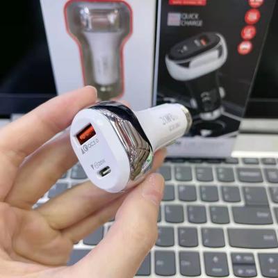 China 20W PD Car Charger QC3.0 Car Charging Dual Port Fast Charger with Pack Universal USB Fast Charger for sale