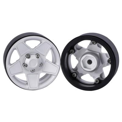 China Vehicles & Remote Control Toys 4PCS 1.9 Inch Beadlock Wheel Rim RC Car Rims With 5 Spokes For 1/10 RC Defender SCX10 90046 D90 D110 Axial Crawler TRX4 for sale