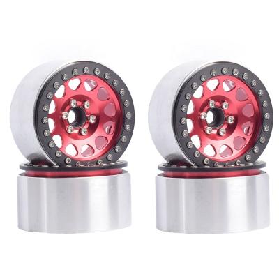 China Vehicles & Remote Control RC Toys OEM 4PCS Aluminum 2.2 Inch Beadlock Wheels Rim For 1/10 RC Rock Crawler Axial SCX10 Traxxas TRX4 TRX6 for sale