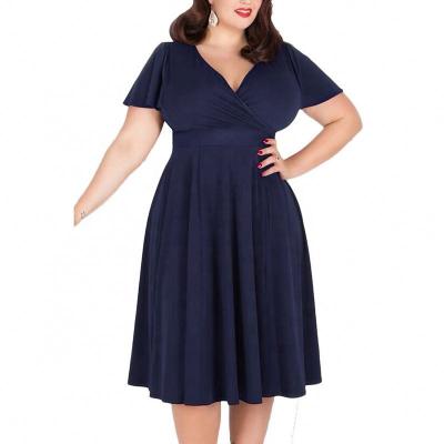 China 2021 Latest Anti-Static Wholesale Ladies Dress Lady Elegant Dress Plus Size Summer Casual Dresses for sale