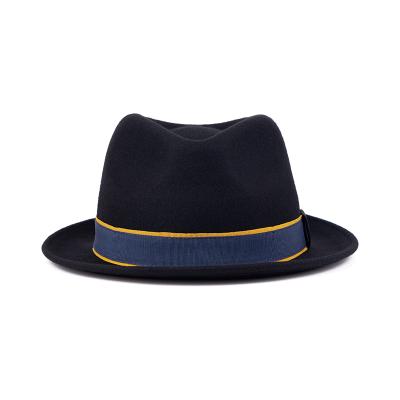 China Wholesale high image quiality wool felt brim felt hat unisex hat with exquisite accessories for sale