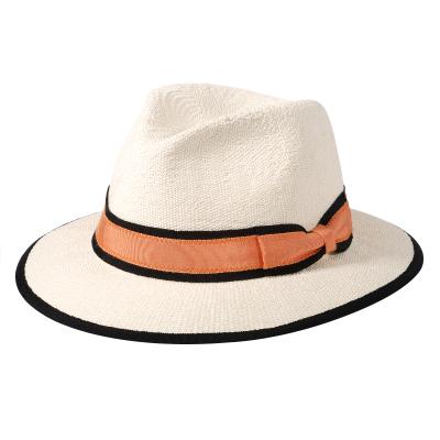 China Striped huayi panama straw hat summer sun hat for woman for sale