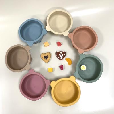 China Custom BPA Free Silicone Suction Cup Dish Bib Cutlery Silicone Bib Bowl Spoon Set Logo Kids Baby Feeding Set for sale