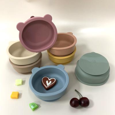 China New Design BPA Free Food Grade Baby Custom Silicone Bear Feeding Bowl for sale