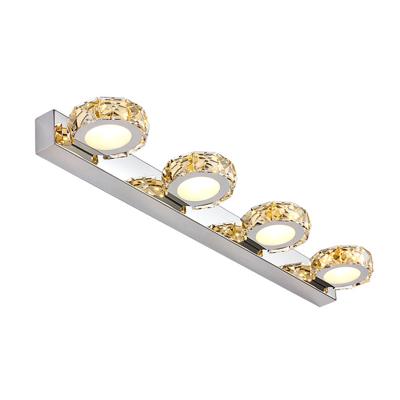 China Luxury Easy Assembly LED Mirror Light For Decorative Light Bathroom Vanity Dresser Crystal Light for sale