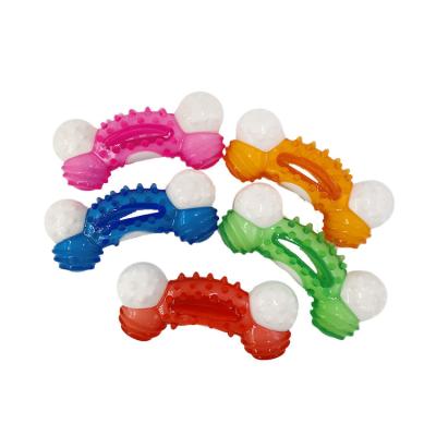 China Viable Toy Colorful Rubber Chewy Dental Dog Chew Toy Material Cleaning Toy for sale