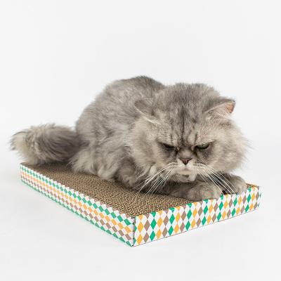 China New Travel Funny Cat Scratching Board Mat Kitten Scratching Board Toy Claw Sharpener Cardboard Bed House Cat Scratching Board for sale