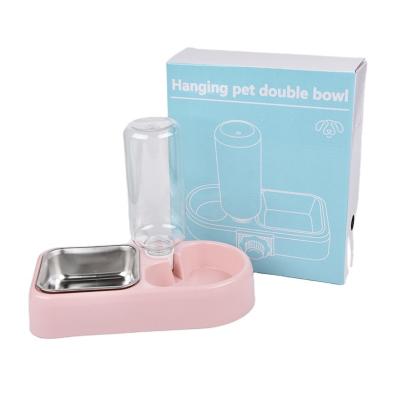 China Viable Automatic Pet Drinking Accessories Pet Bowl Cat and Dog Water Bottle Pet Water Dispenser for Drinking and Eating for sale