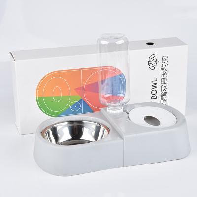 China Automatic Pet Supplies Splashproof Pet Drinking Bowl / Pet Food Feeder Pet Drinking Fountain Pet Automatic Drinking Bowl for sale