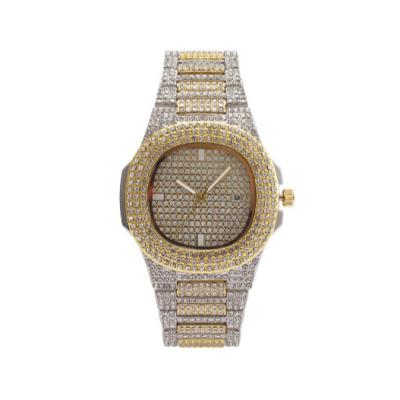 China Cheap full calendar fashion quartz watch with diamonds customized logo aceepted with good price low moq for sale