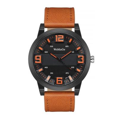 China Full Calendar Good Price Men Watch Quartz Movement Alloy Case Leather Strap Customized Logo Fashion Gifts 2023 New Design for sale