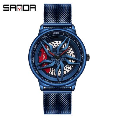 China Full Calendar Watch for Men with Mesh Band or Stainless Steel Strap /Leather Strap Japan Quartz Movement Water Proof 2023 New Arrived for sale