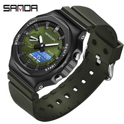 China Dual Alarm Movement Sports Watch For Men Electronic And Analog Display Chronograph 2023 Hot Selling Items for sale