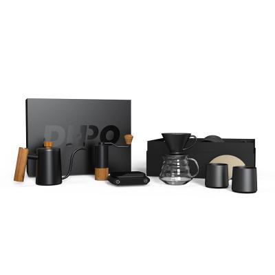 China DHPO V60 Manual Travel Coffee Grinder Set Viable Middle Eastern Coffee Tea Set Dinner Bag Coffee Grinder Set for sale