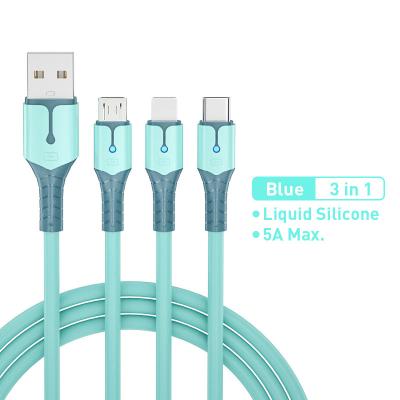 China Factory Price COMPUTER 3 in 1 USB Multi Function Charging Data Cable Type C Fast Charging Data Cable for Mobile Phone for sale