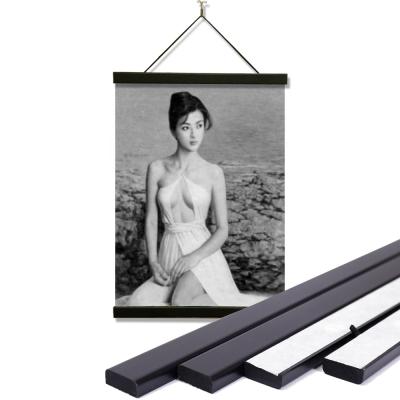 China Variable Modern DIY Assemble Poster Frame Hanger Wood Material Hanging Magnetic Photo Picture Door Poster Hanger for sale