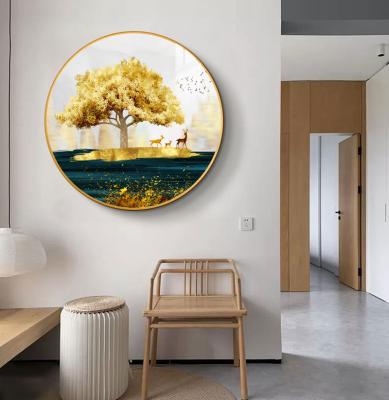 China Modern Printed Luxury Nordic Abstract Room Decor Canvas Painting Wall Art Picture Canvas Painting Living Around The Tree Gold Paintings for sale