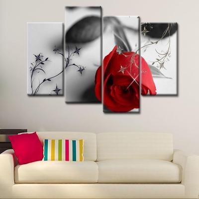 China Home Decor Wall Art Painting Custom Canvas Print Room Aesthetic Picture Modern Wholesale Clock Poster Multi Panel for sale