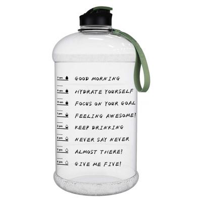 China Large Viable Water Bottle With Marker Motivational Reminder Time Leakproof Drinking Eco Friendly Big Bottle for sale