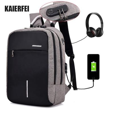 China New brand fashion anti-theft usb bag laptop backpack waterproof filling anti-theft smart bag with usb for sale