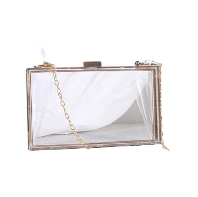 China 2021 hot selling fashion lady's acrylic clutch bag dinner bag transparent dinner handbag cost-effective for sale