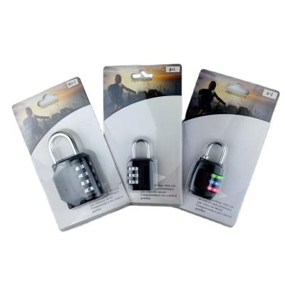 China Used for mini luggage 3 digit china password code hanger card blister packing candado change color combination cheap bulk padlock 25 40 50 20mm for sale