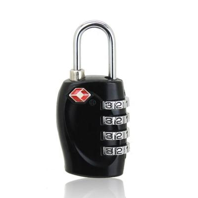 China TSA330 Rural 4 Digital Combination TSA Approved Large Custom Clear Padlock Siren Moving Padlock for sale