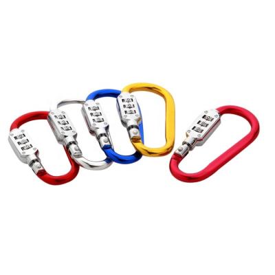 China BBD-HE02 Backpack Carabiner Code Zinc Alloy Multicolor Zinc Alloy Lock for sale