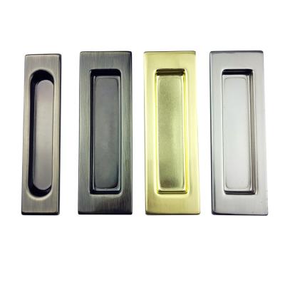 China Contemporary Concealed Sliding Iron Handle Door Pull Hide To Pull Flat Door Flush Handle for sale