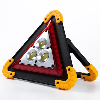 China Portable 3in1 LANDSCAPE Charger Car Triangle Warning Light Roadside Brakedown LED Work Light Emergency Hazard Flash Lamp Power Bank for sale