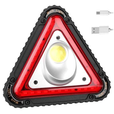 China Multi-Functional Repair Work SOS Car Warning Light Triangle ROAD 4 Modes Handle Projector LED Light Camper Signal Light for sale