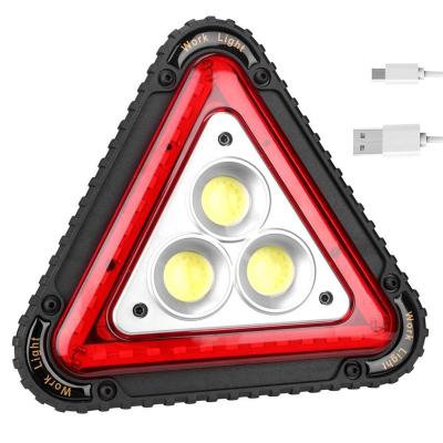 China ROAD LED USB Triangle Traffic Warning Light Portable Working Red Rechargeable Foldable Car Hazard Warning Light 4 Modes for sale