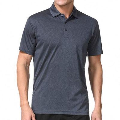 China Mens 100% Polyester Plain Short Sleeve Golf Shirt Anti Shrink With Custom Design for sale